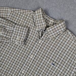 Fish Hippie Mens Medium Tailored-Fit Plaid Long Sleeve Button-Down Shirt